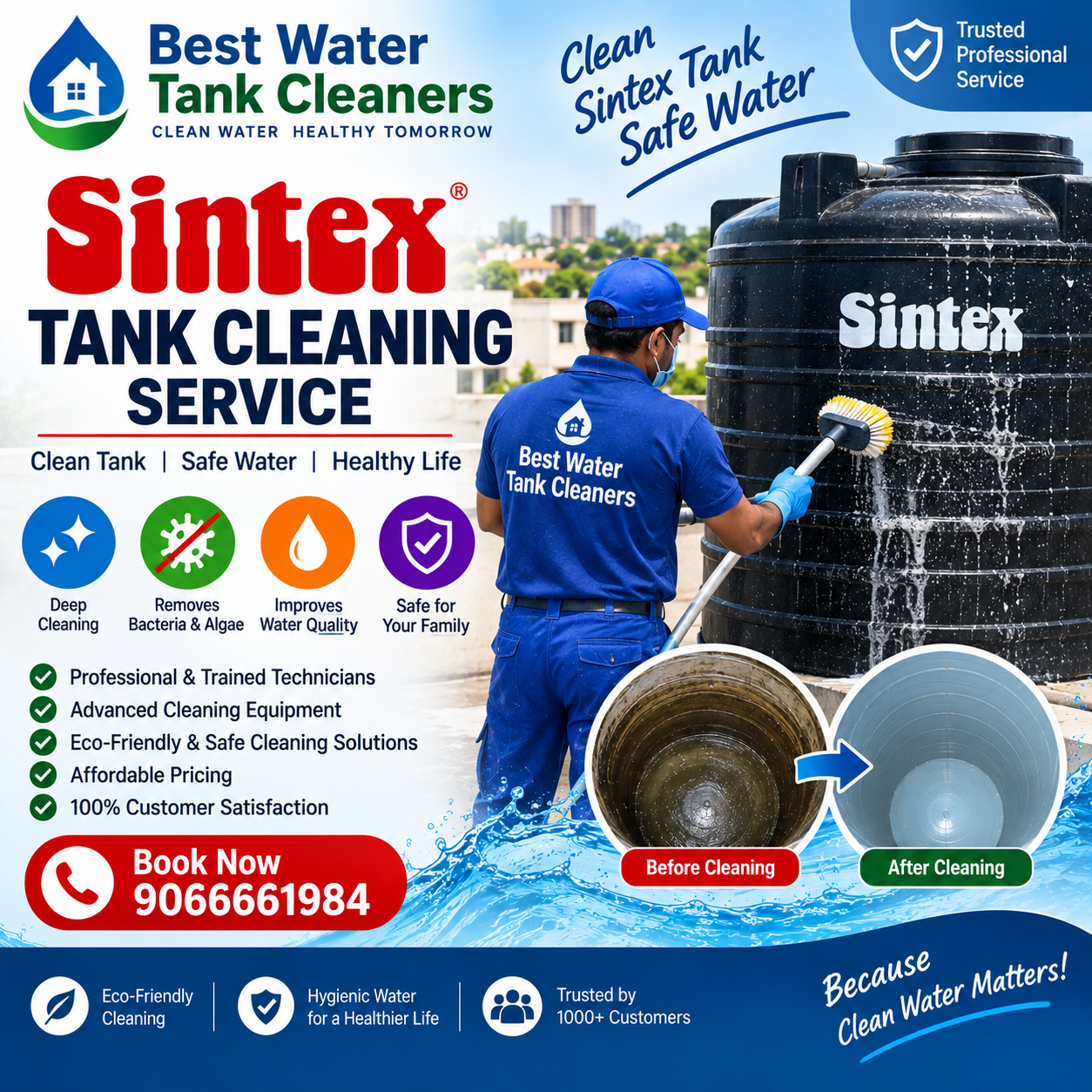 Sintex Tank Cleaning Bangalore