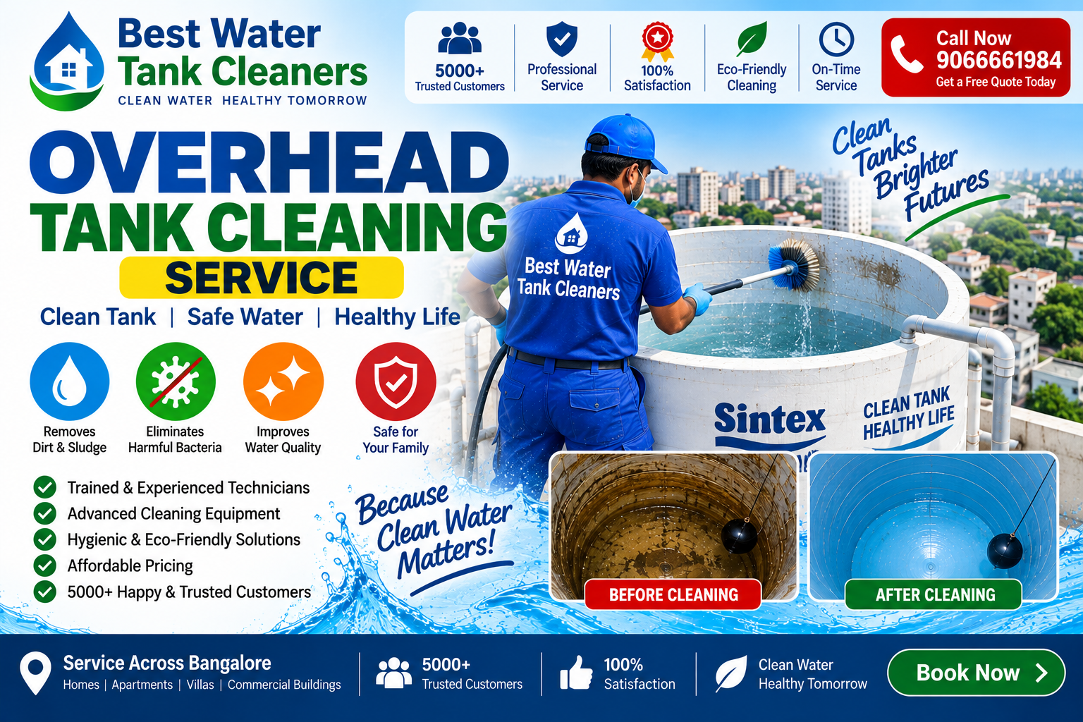 Overhead Tank Cleaning Bangalore